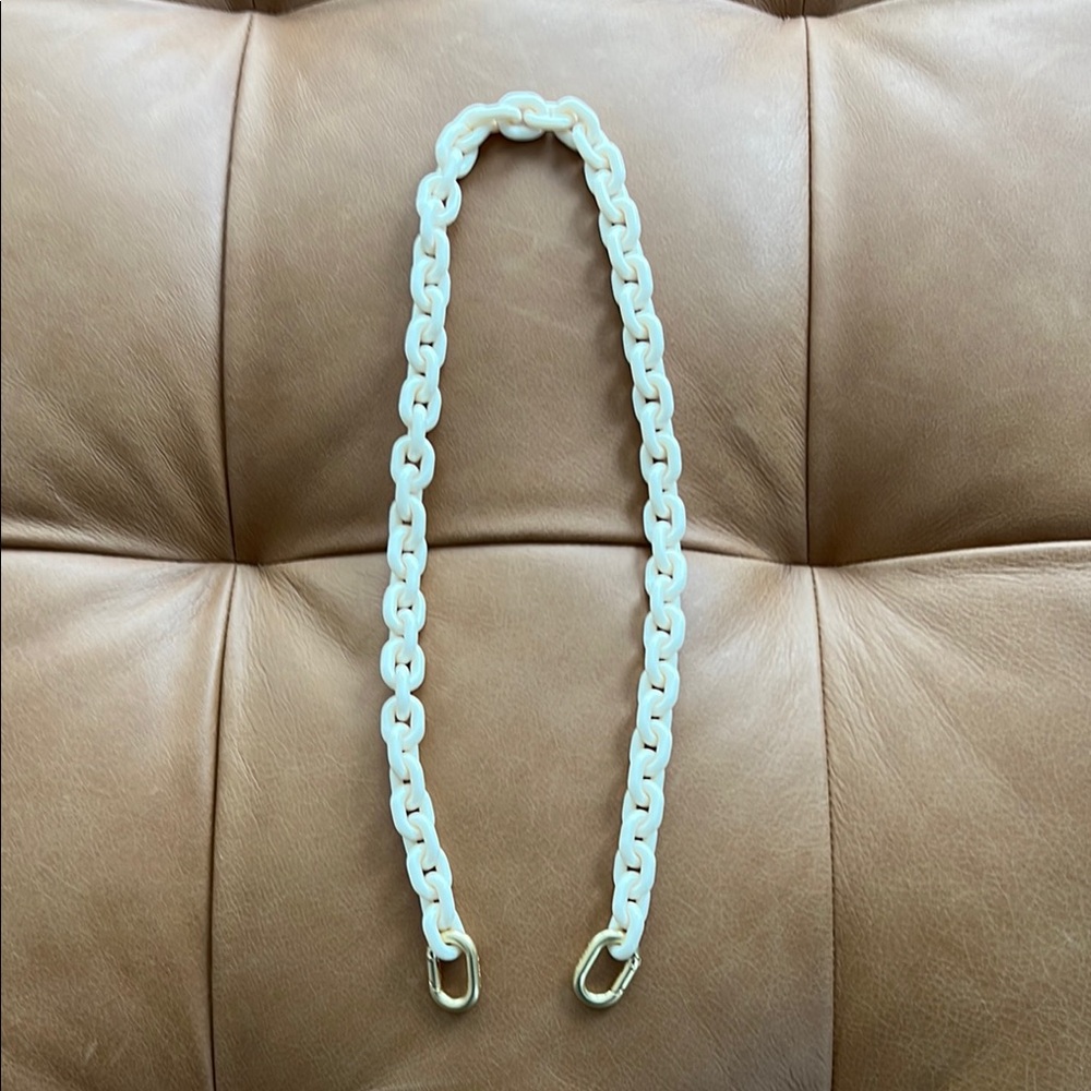 Clare V Mini Shoulder Strap in Cream Resin